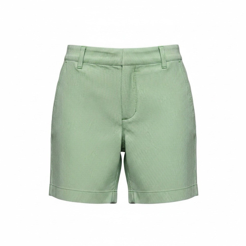 New York & Company Green White Pinstripe Chino Shorts Womens Size 2